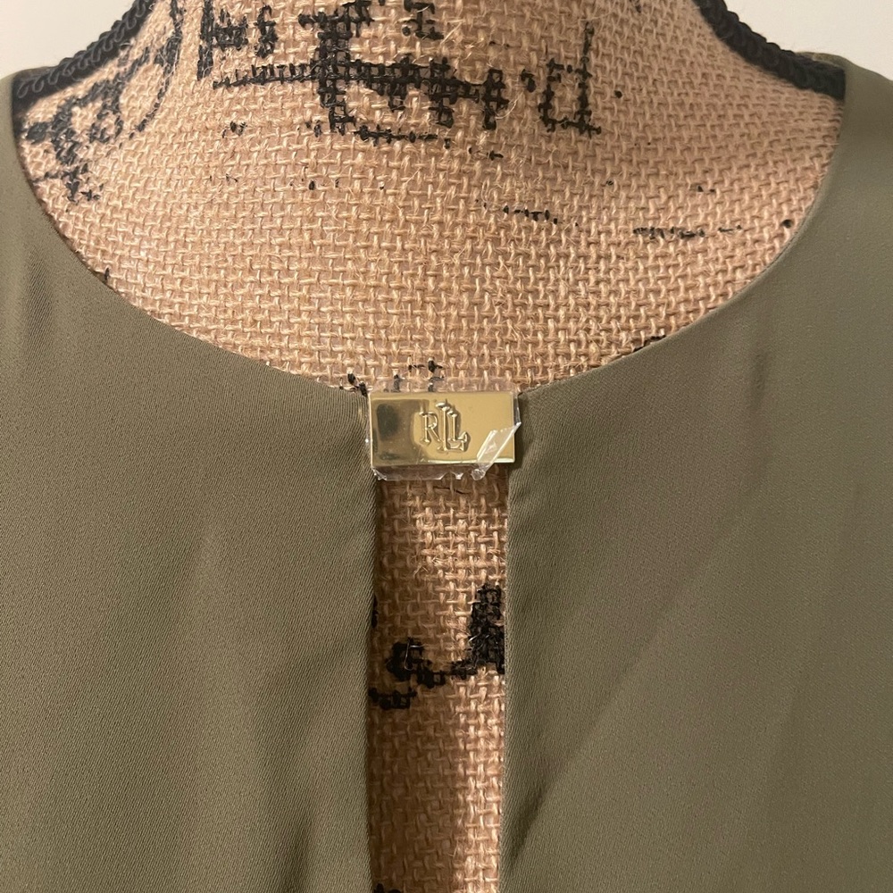 Lauren‎ Ralph Lauren NWT dress color olive size 12 - Picture 3 of 5